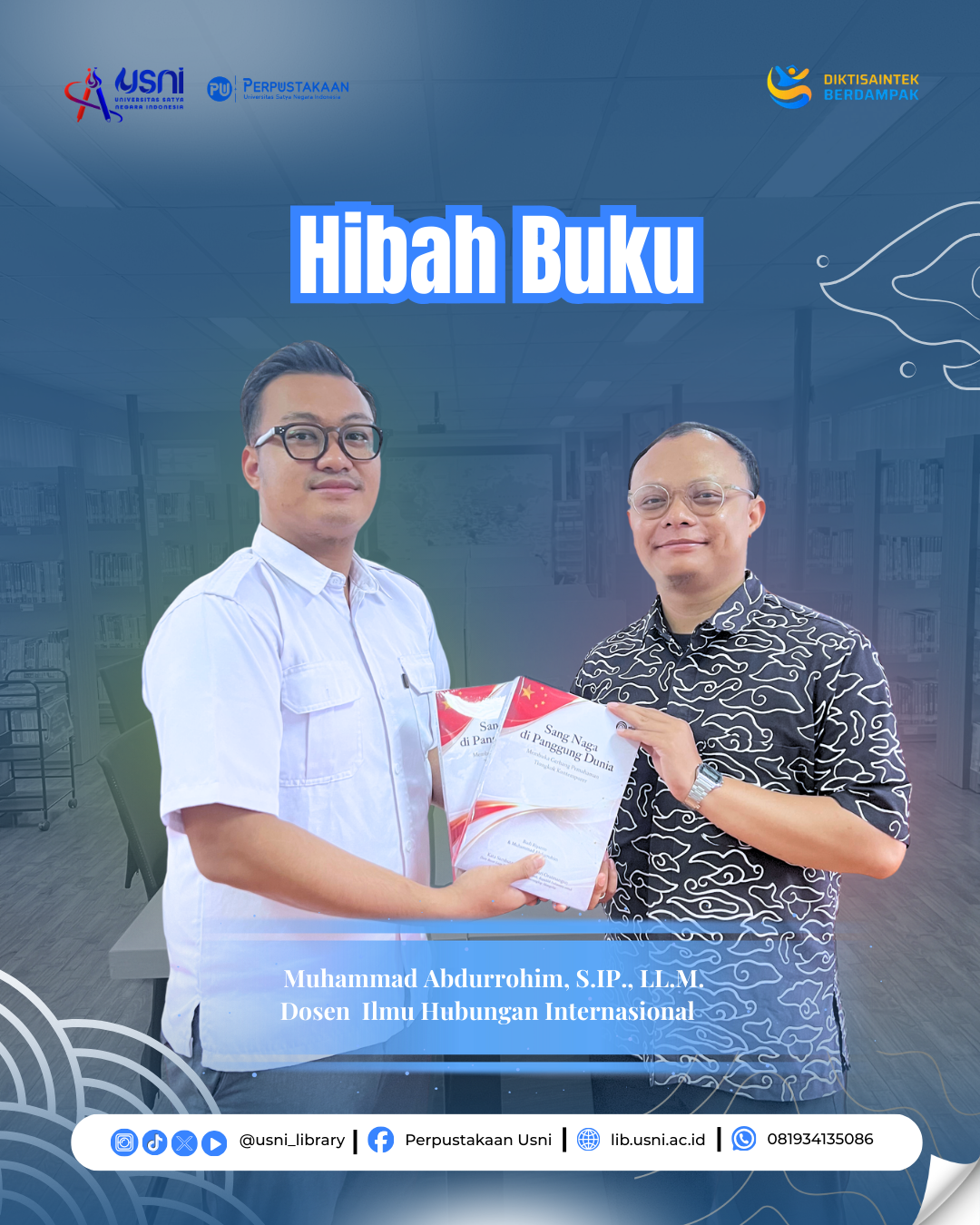 Hibah Buku Perpustakaan USNI – 2 Maret 2026
