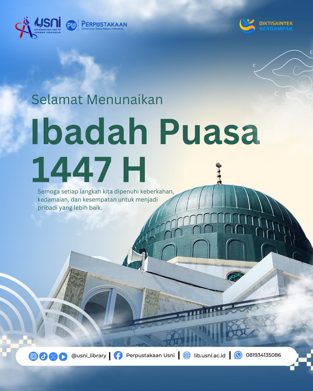 Selamat Menunaikan Ibadah Puasa 1447 Hijriah – 18 Februari 2026