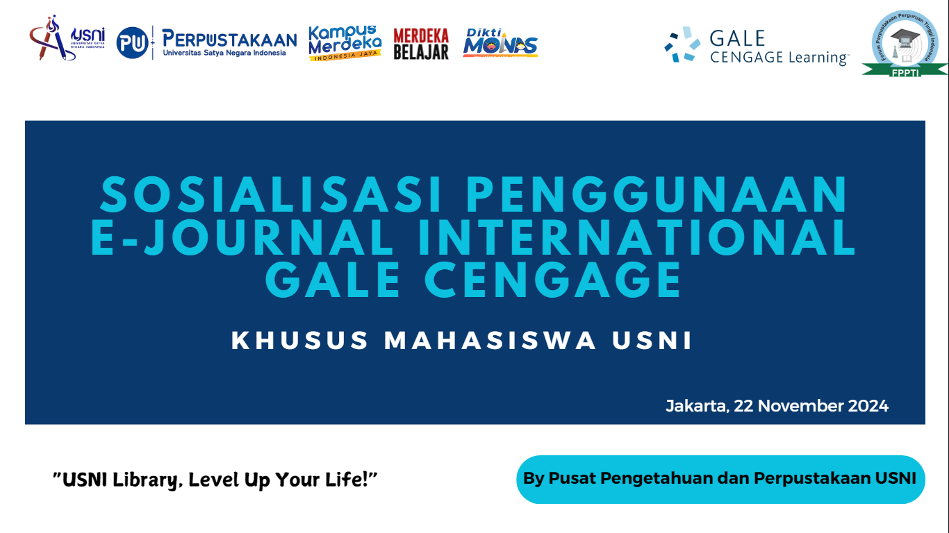 Sosialisasi e-Journal Internasional Gale Cengage untuk Mahasiswa USNI – 22 November 2024
